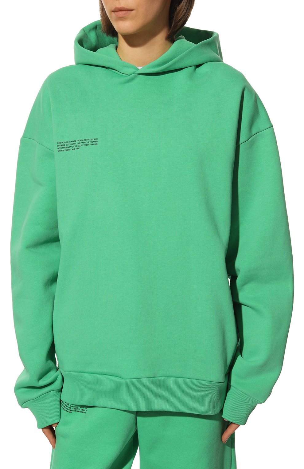 Хлопковое худи PANGAIA светло-зеленого цвета по цене 22950 руб., арт. 365 Signature Hoodie, фото 3 Хлопковое худи PANGAIA, арт. 365 Signature Hoodie, фото 3