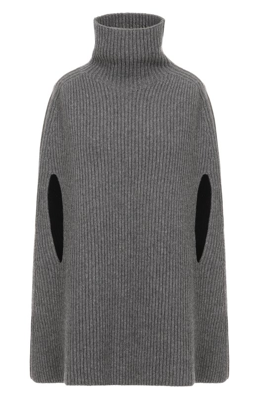 Шерстяное пончо Jil Sander J02ZZ0146/J14511 Серый J02ZZ0146/J14511