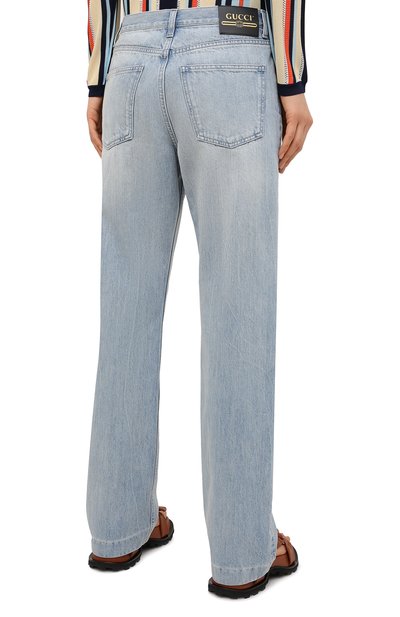 Джинсы GUCCI голубого цвета по цене 79200 руб., арт. 644707/XDBLG, фото 4 Джинсы GUCCI, арт. 644707/XDBLG, фото 4