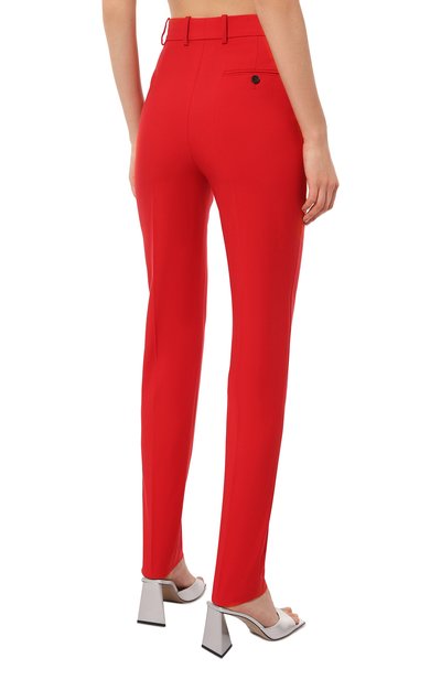 Шерстяные брюки ALEXANDER MCQUEEN красного цвета по цене 128000 руб., арт. 706827/QJACX, фото 4 Шерстяные брюки ALEXANDER MCQUEEN, арт. 706827/QJACX, фото 4