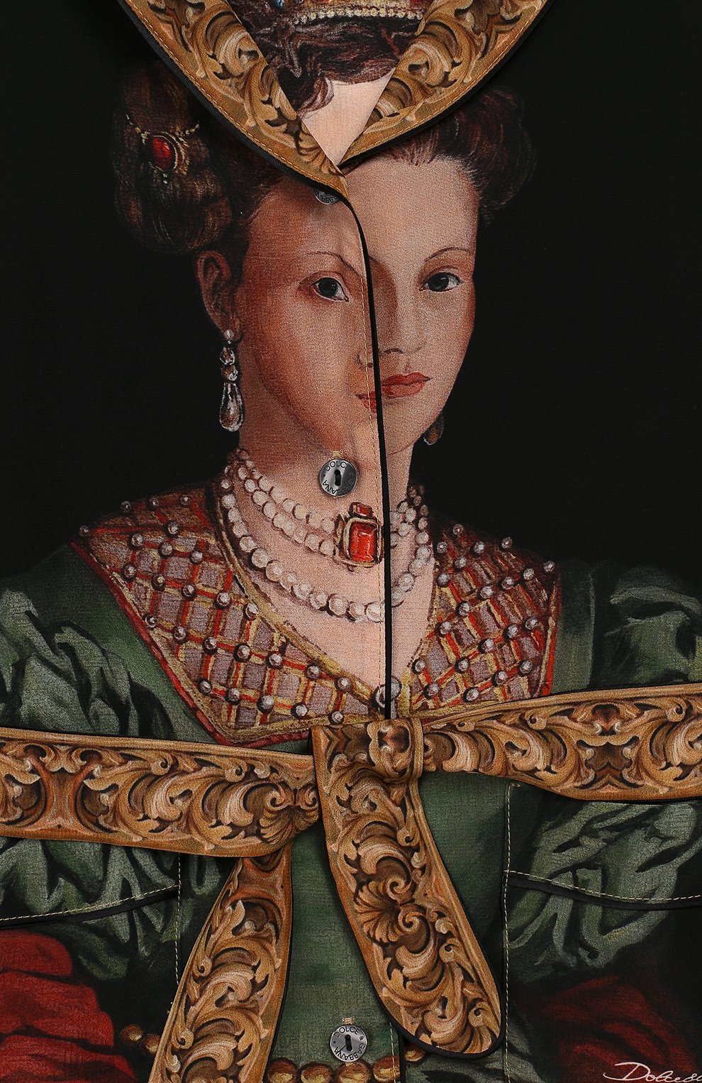 Шелковая блузка DOLCE & GABBANA, арт. L54S06/G7TRG/2-6, фото 3