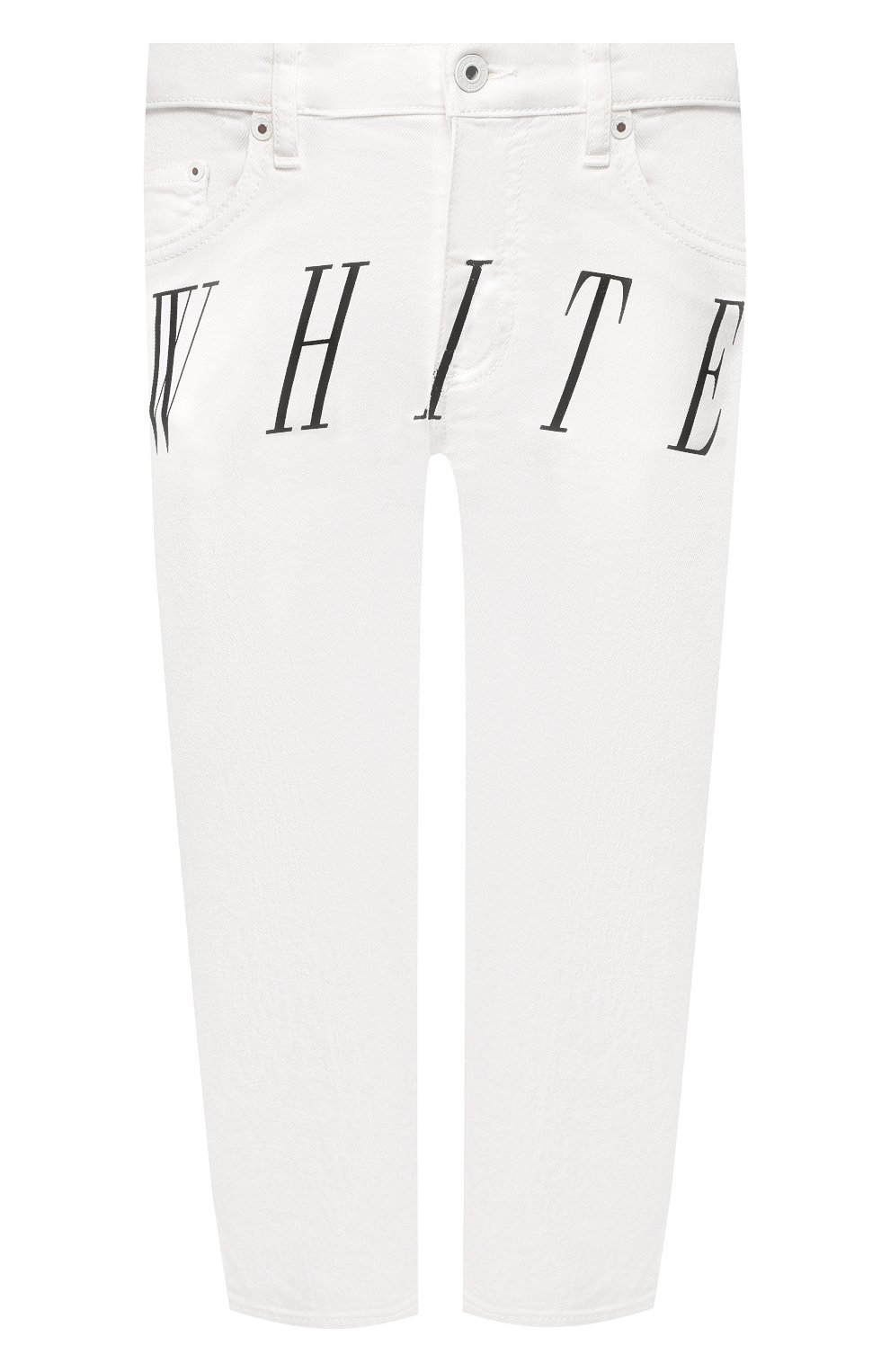 Джинсовые капри OFF-WHITE белого цвета по цене 49100 руб., арт. 0WYA009S197130460110, фото 1 Джинсовые капри OFF-WHITE, арт. 0WYA009S197130460110, фото 1