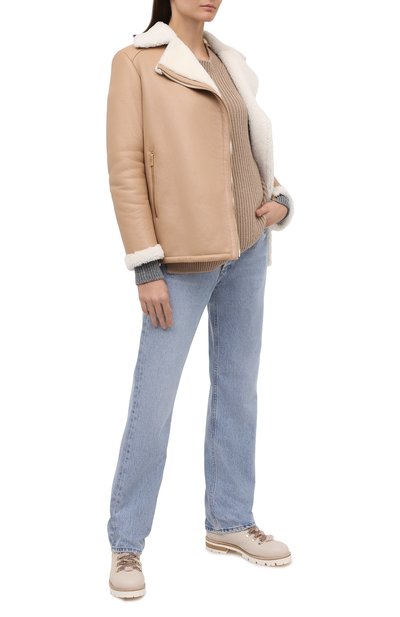 Кожаные ботинки AGL бежевого цвета по цене 46950 руб., арт. D716548M0KE6849730, фото 2 Кожаные ботинки AGL, арт. D716548M0KE6849730, фото 2