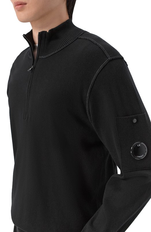 Хлопковый джемпер C.P. Company 20CMKN194A/110560A Чёрный  20CMKN194A/110560A Фото 5