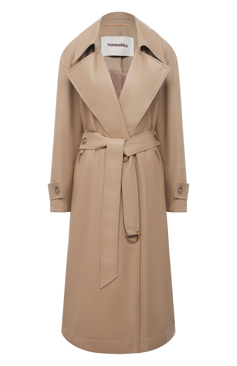 Плащ из экокожи NANUSHKA, арт. AMAL_SANDST0NE_VEGAN LEATHER, фото 1