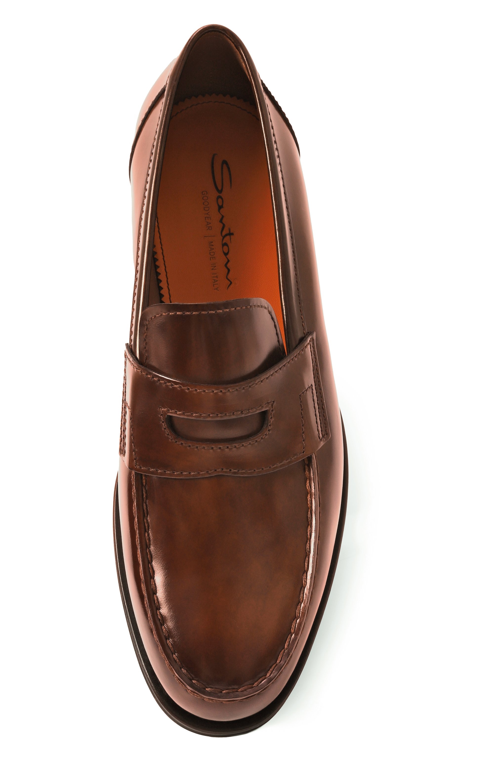 Кожаные пенни-лоферы quentin SANTONI, арт. MCQG18143PD5HPFGV29, фото 6