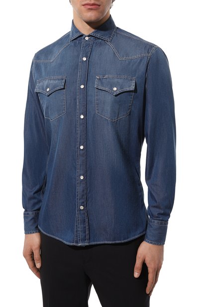 Джинсовая рубашка BRUNELLO CUCINELLI, арт. MR683B2036, фото 3