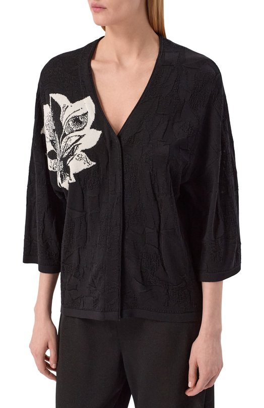 Кардиган из шелка и вискозы Freeage S26.CR117.6079.900 Чёрный  S26.CR117.6079.900 Фото 3