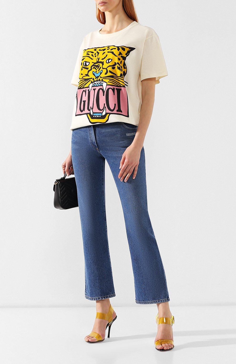 Хлопковая футболка GUCCI белого цвета по цене 28050 руб., арт. 492347/XJARG, фото 2 Хлопковая футболка GUCCI, арт. 492347/XJARG, фото 2