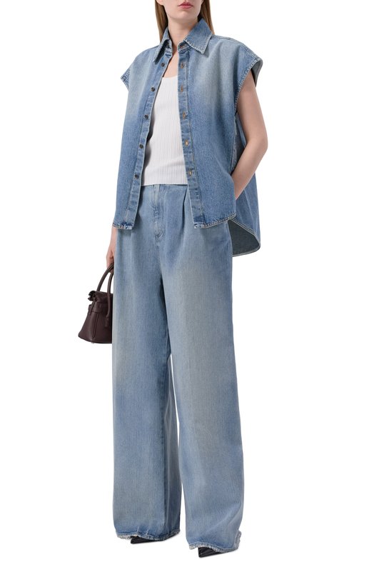 Джинсовая рубашка Petar Petrov S26DB9 Голубой  S26DB9 Фото 2