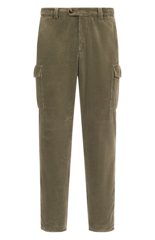 Вельветовые брюки-карго Brunello Cucinelli M280UE1890 Хаки M280UE1890