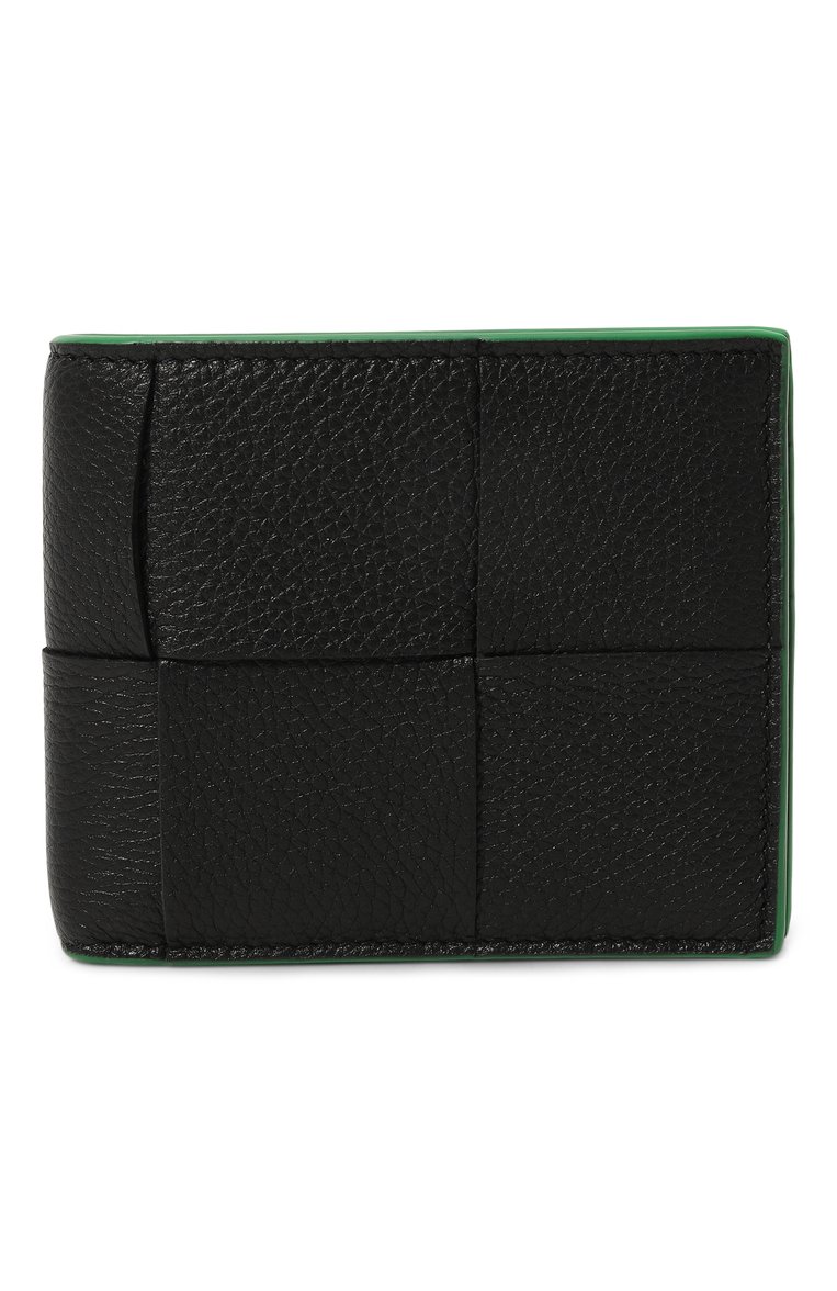 Мужской кожаное портмоне BOTTEGA VENETA черного цвета, арт. 743004/VCP14 | Фото 1 (Нос: Не проставлено; Материал сплава: Проставлено; Материал: Натуральная кожа)
