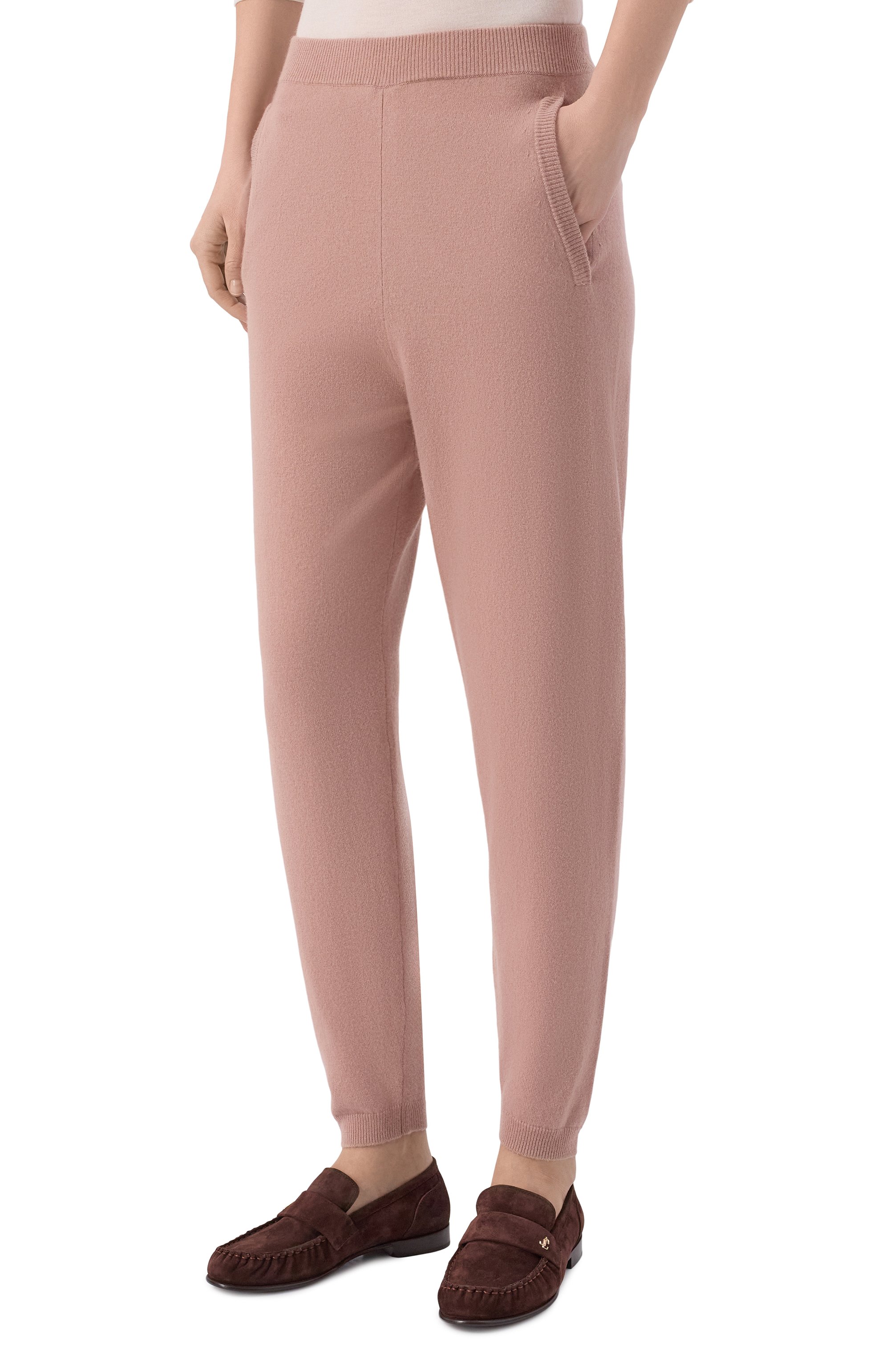 Кашемировые джоггеры MAX MARA розового цвета по цене 78700 руб., арт. SHOCK 33360116, фото 3 Кашемировые джоггеры MAX MARA, арт. SHOCK 33360116, фото 3