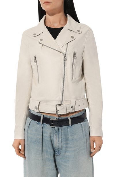 Кожаная куртка ALINE кремового цвета по цене 115000 руб., арт. AL030102, фото 3 Кожаная куртка ALINE, арт. AL030102, фото 3