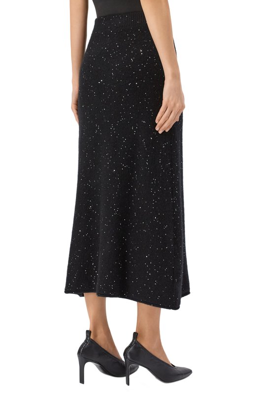 Юбка из кашемира и хлопка Addicted MK015 SEQ-1 Чёрный  MK015 SEQ-1 Фото 4