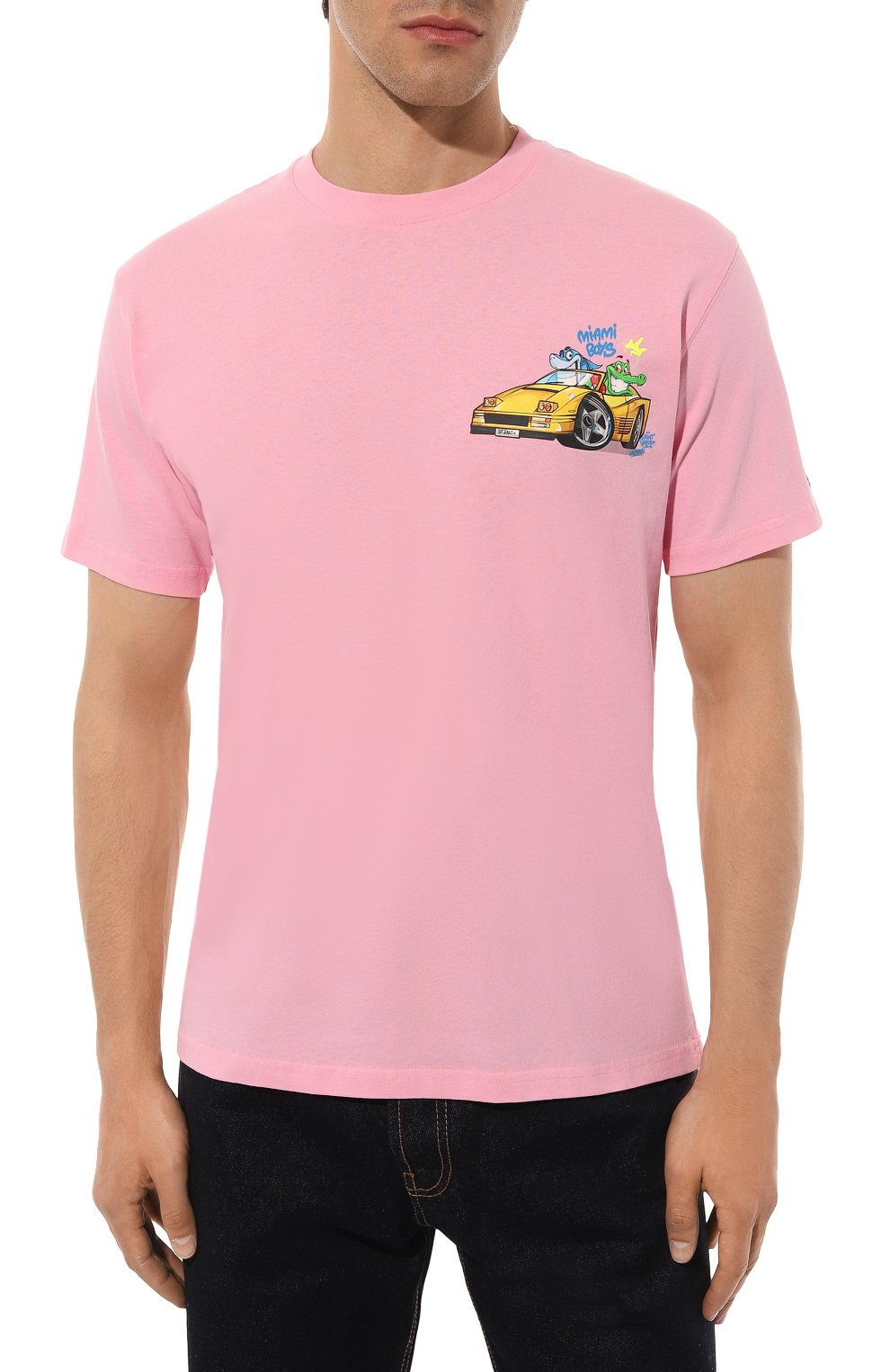 Хлопковая футболка MC2 SAINT BARTH розового цвета по цене 9795 руб., арт. STBM TSHIRT MAN/TSHM001/02203B, фото 3 Хлопковая футболка MC2 SAINT BARTH, арт. STBM TSHIRT MAN/TSHM001/02203B, фото 3