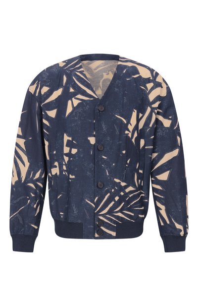 Мужской бомбер из вискозы и льна EMPORIO ARMANI, арт. EM005486/AF13812