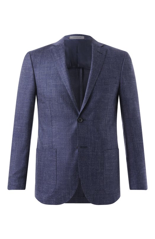 Пиджак из шерсти и шелка Corneliani 25X002-2518289 Синий 25X002-2518289