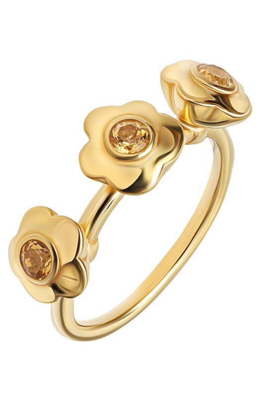 Кольцо Трио с цитринами Moonka FLW-925YG-RG01-CTR Золотой  FLW-925YG-RG01-CTR Фото 3