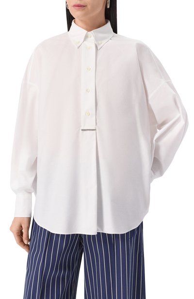 Хлопковая рубашка BRUNELLO CUCINELLI, арт. MA600RA905, фото 3