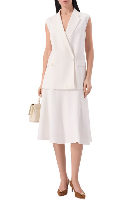 Юбка изо льна и вискозы BOSS 50559476 Белый  50559476 Фото 2