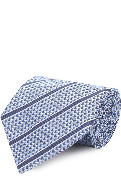 Мужской шелковый галстук с узором ZEGNA, арт. Z2W06/1XW