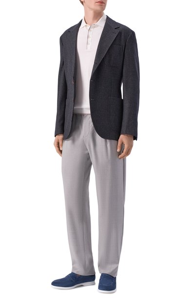 Шерстяные брюки KITON светло-серого цвета по цене 214500 руб., арт. UPLACRK0633H, фото 2 Шерстяные брюки KITON, арт. UPLACRK0633H, фото 2