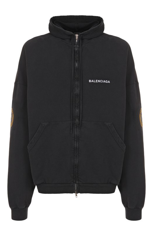 Хлопковая толстовка Balenciaga 826162/TSVH3 Серый 826162/TSVH3