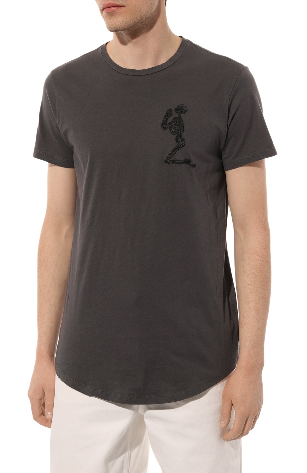 Хлопковая футболка RELIGION темно-серого цвета по цене 3755 руб., арт. MCOPYF30, фото 3 Хлопковая футболка RELIGION, арт. MCOPYF30, фото 3