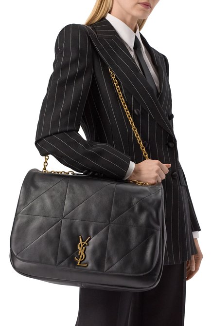 Женская сумка jamie 4.3 large SAINT LAURENT черного цвета, арт. 742431/AAB32 | Фото 2 (Материал: Натуральная кожа; Автоматизация состава: Проставлено; Автоматизация ТО: Проставлено; Размер: large)