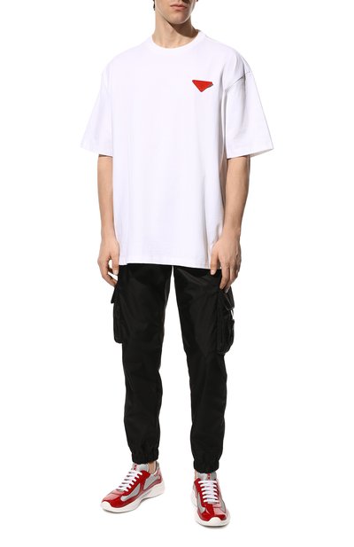 Хлопковая футболка PRADA, арт. UJN807-10UP-F0009-221, фото 2