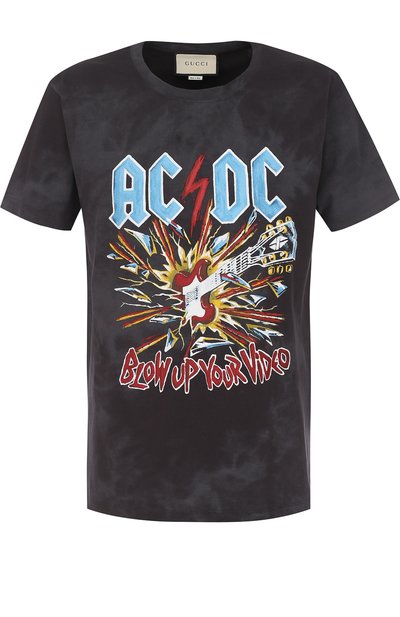 Хлопковая футболка с принтом GUCCI, арт. 493117/X3H43, фото 1