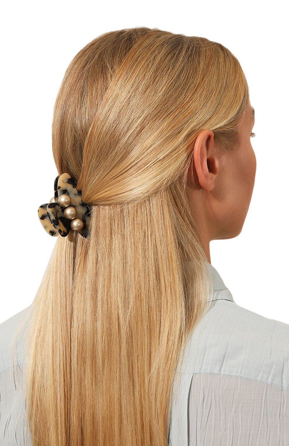 Заколка для волос ALEXANDRE DE PARIS бежевого цвета по цене 15000 руб., арт. ACCS-17607-02 G, фото 2 Заколка для волос ALEXANDRE DE PARIS, арт. ACCS-17607-02 G, фото 2