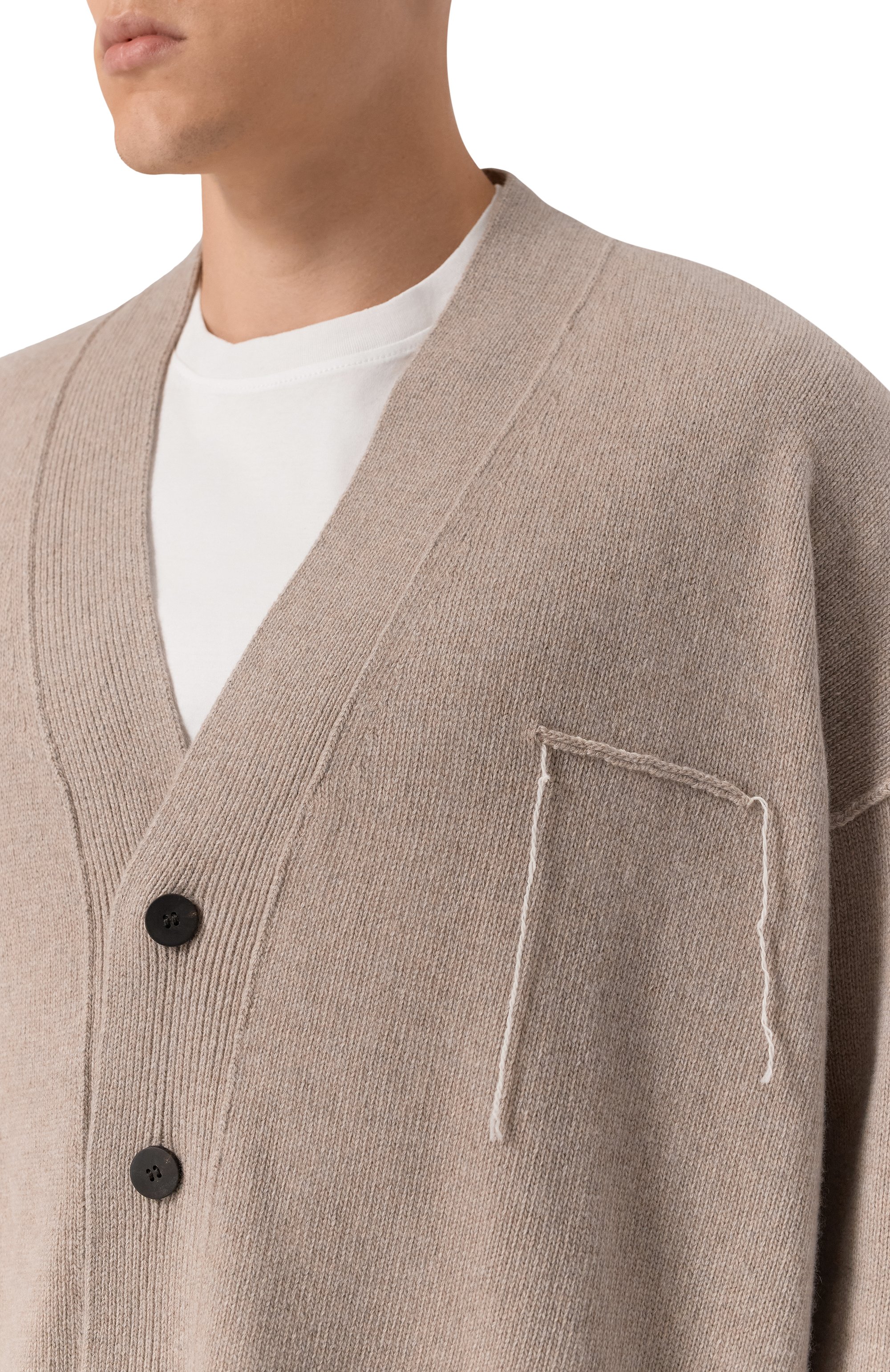 Кардиган из кашемира и шерсти ISABEL BENENATO, арт. UK23F25, фото 6