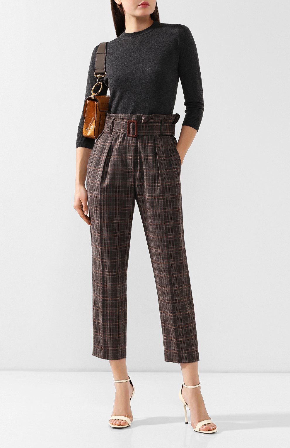 Шерстяные брюки BRUNELLO CUCINELLI коричневого цвета по цене 188500 руб., арт. MA143P7022, фото 2 Шерстяные брюки BRUNELLO CUCINELLI, арт. MA143P7022, фото 2