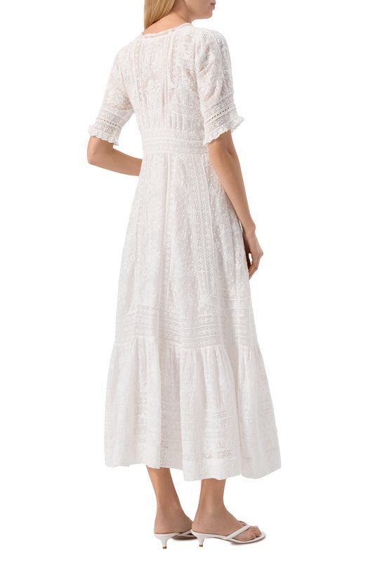 Хлопковое платье Love Shack Fancy LD718-548 Белый  LD718-548 Фото 3