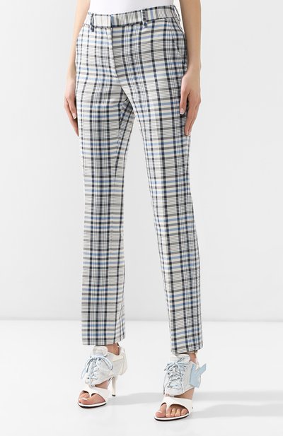 Хлопковые брюки OFF-WHITE серого цвета по цене 38500 руб., арт. 0WCA060S19D700449900, фото 3 Хлопковые брюки OFF-WHITE, арт. 0WCA060S19D700449900, фото 3