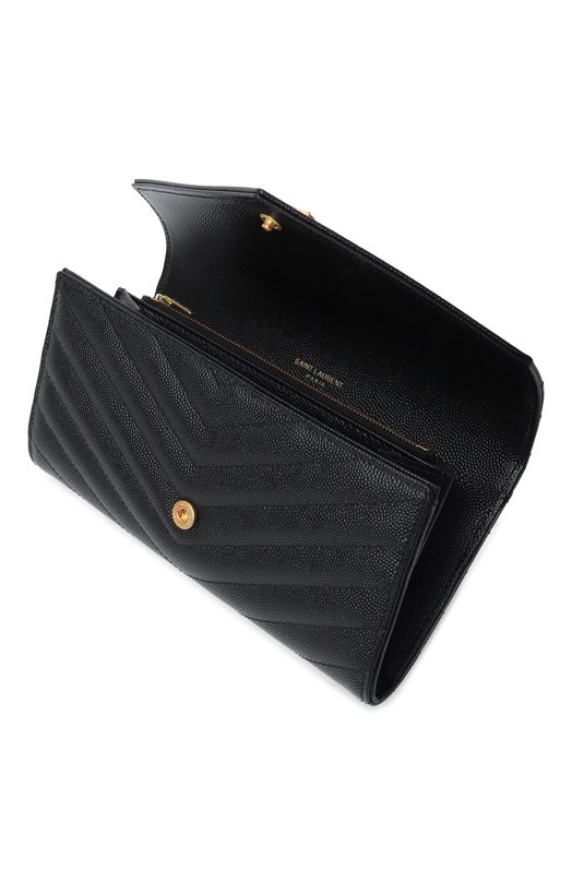 Кожаный кошелек Cassandre Saint Laurent 372264/B0W01 Чёрный  372264/B0W01 Фото 3