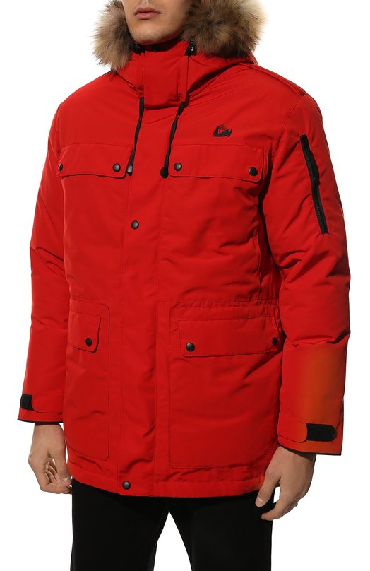 Пуховая парка POLUS с меховой отделкой Arctic Explorer POLUS_RED Красный  POLUS_RED Фото 3