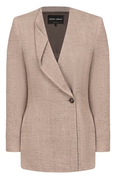 Женский жакет изо льна и вискозы GIORGIO ARMANI, арт. GW002778/TE20131