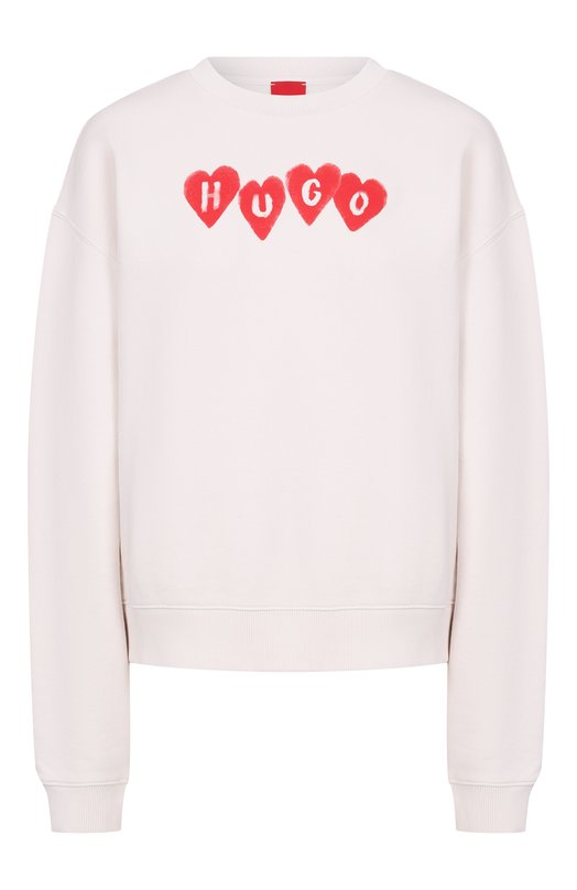 Хлопковый свитшот HUGO 50555824 Белый 50555824