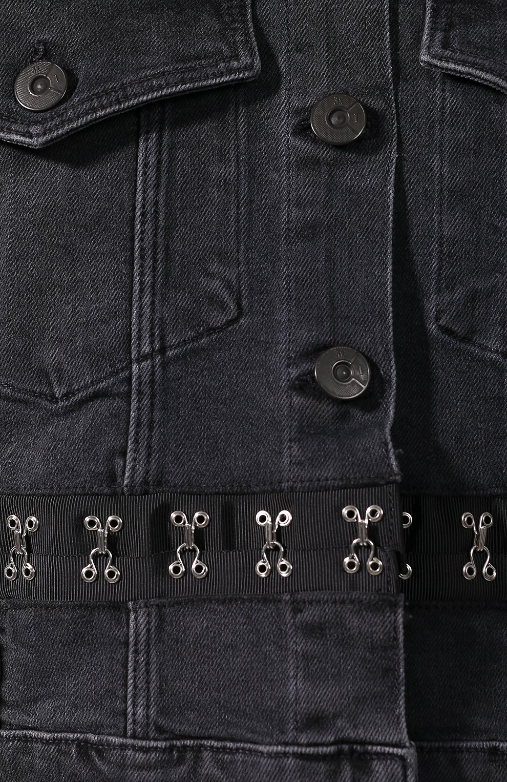 Джинсовая куртка 3X1 темно-серого цвета по цене 43700 руб., арт. WJC0J0966/CARB0NE, фото 5 Джинсовая куртка 3X1, арт. WJC0J0966/CARB0NE, фото 5