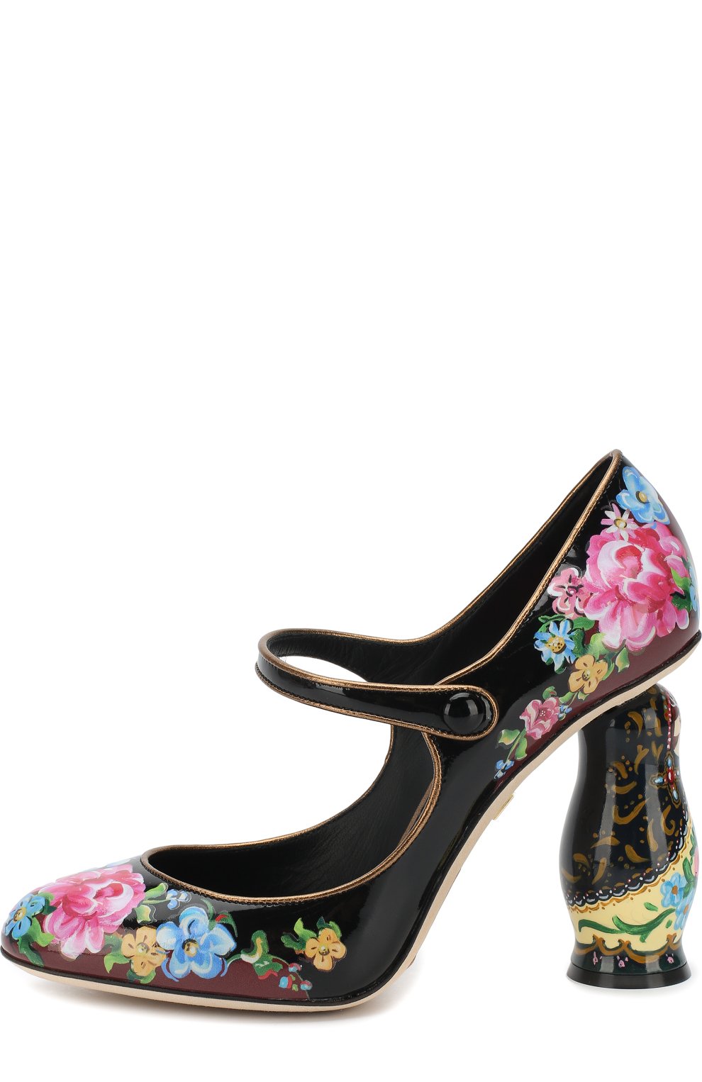 Лаковые туфли матрешка на фигурном каблуке DOLCE & GABBANA, арт. CD1097/AV172, фото 3
