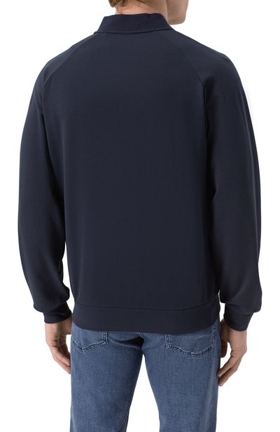 Бомбер BOSS темно-синего цвета по цене 44800 руб., арт. 50538033, фото 4 Бомбер BOSS, арт. 50538033, фото 4