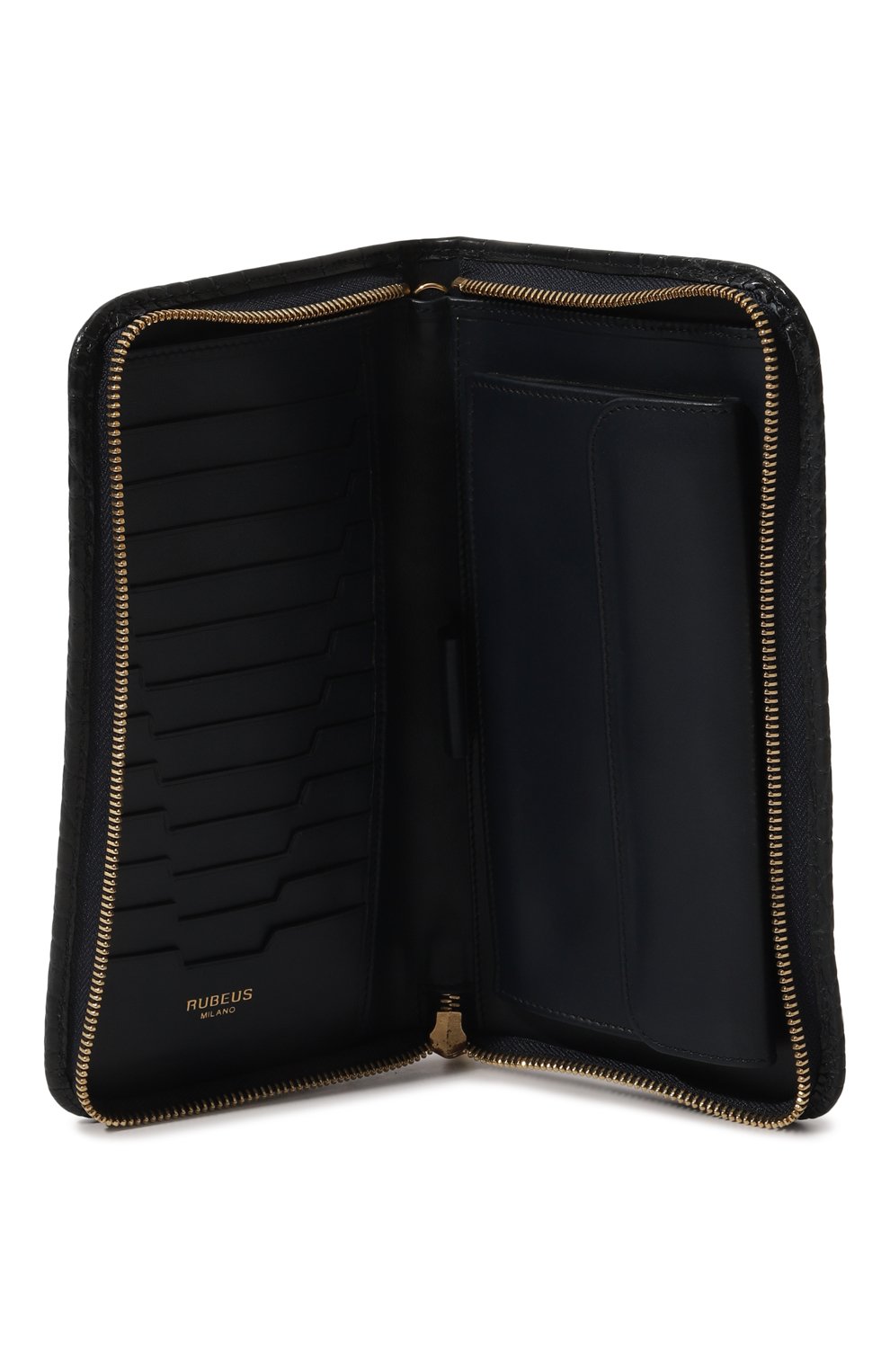 Портмоне из кожи крокодила RUBEUS MILANO синего цвета по цене 312000 руб., арт. 507/13., фото 3 Портмоне из кожи крокодила RUBEUS MILANO, арт. 507/13., фото 3