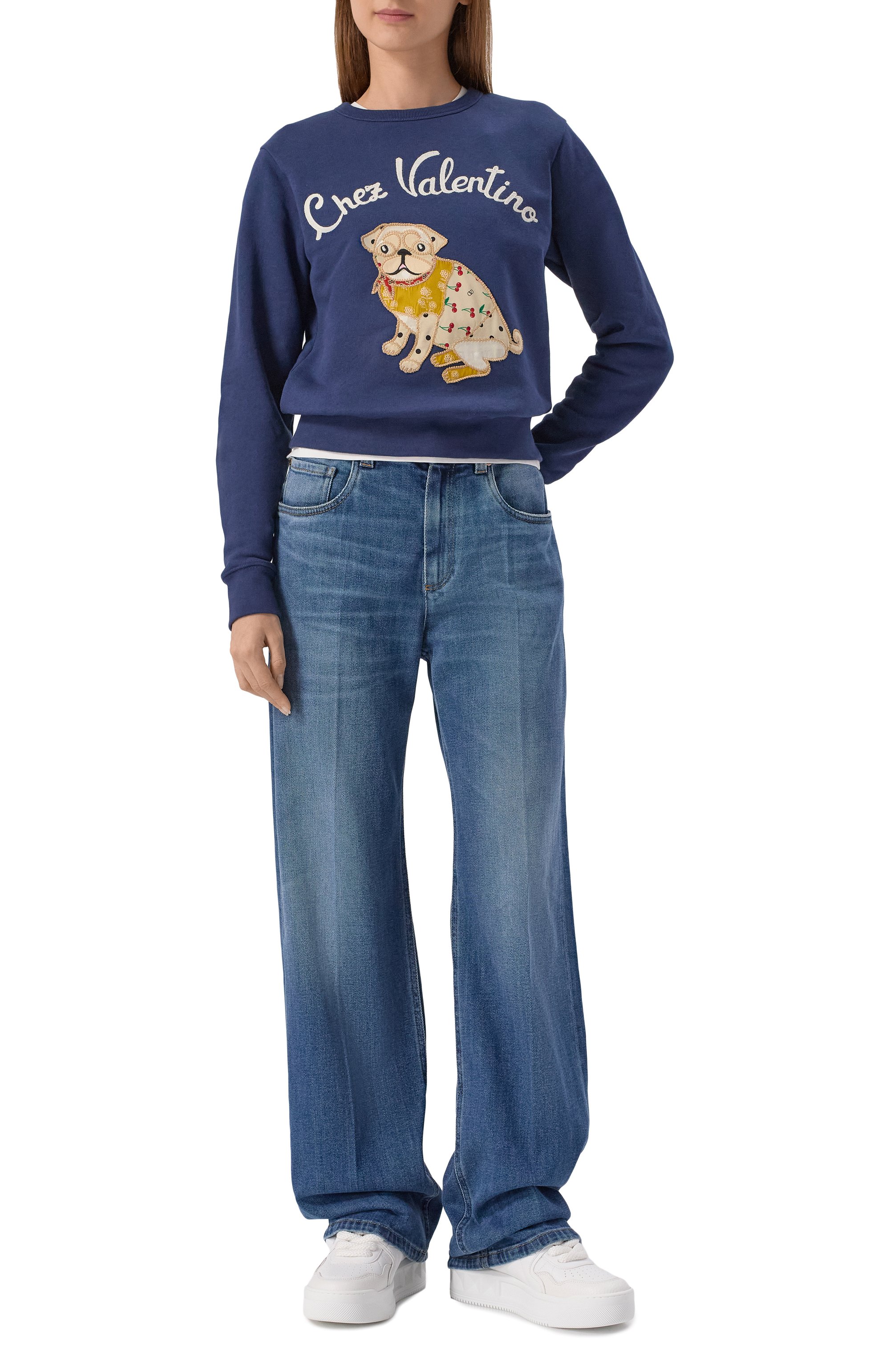 Хлопковый свитшот VALENTINO, арт. 7B3MF24Z9L8, фото 2