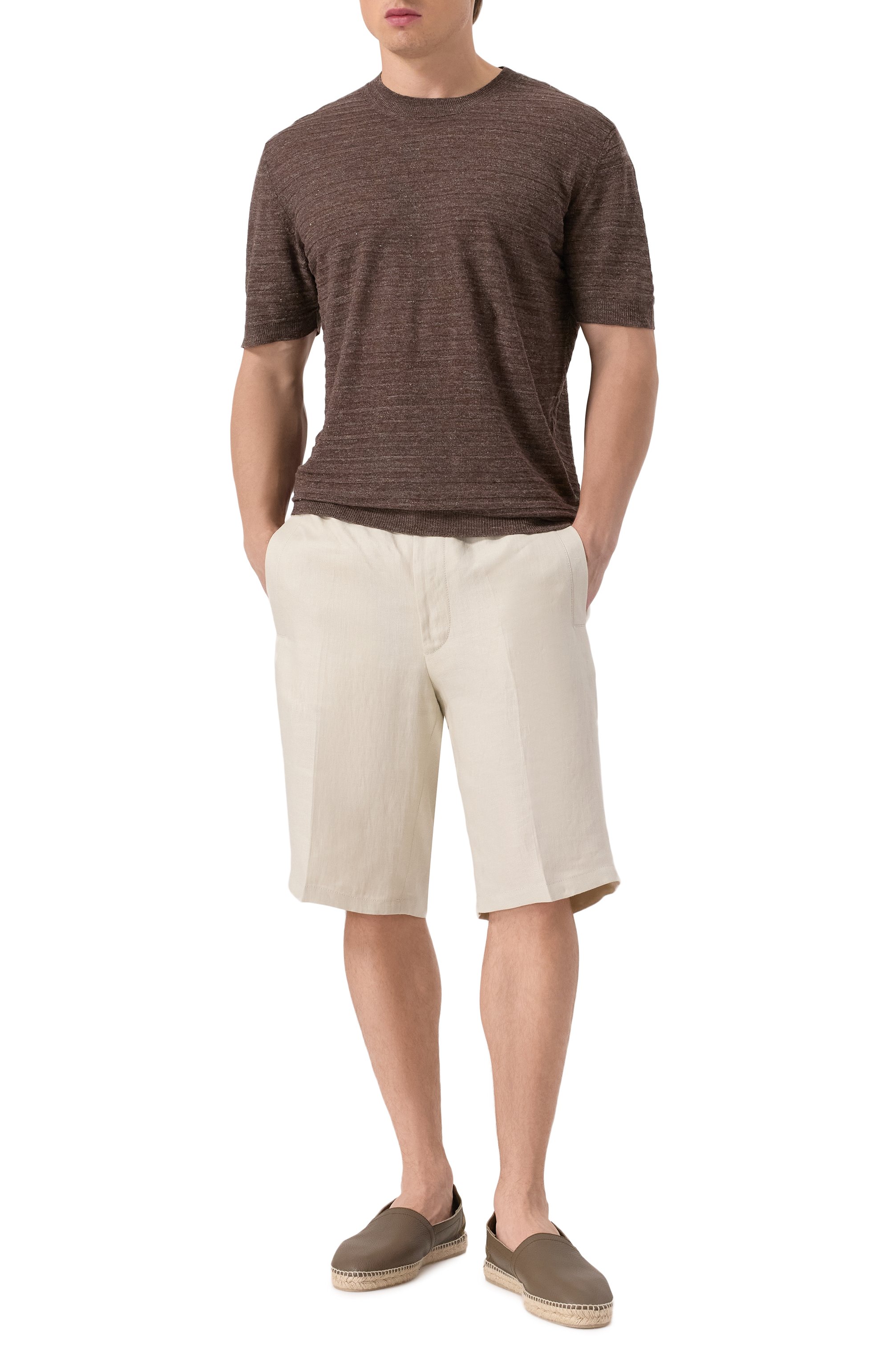 Льняные шорты CORNELIANI, арт. 254593-2514108, фото 2