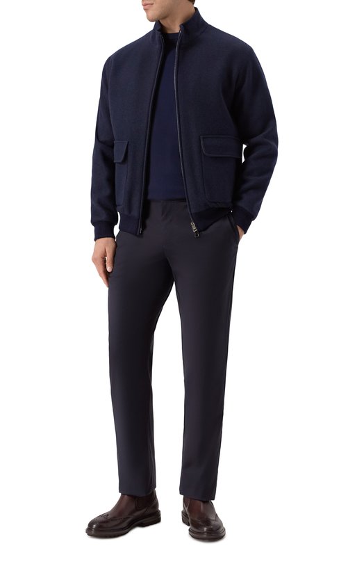 Шерстяные брюки Zilli CP201DM0201VUC000 Синий  CP201DM0201VUC000 Фото 2