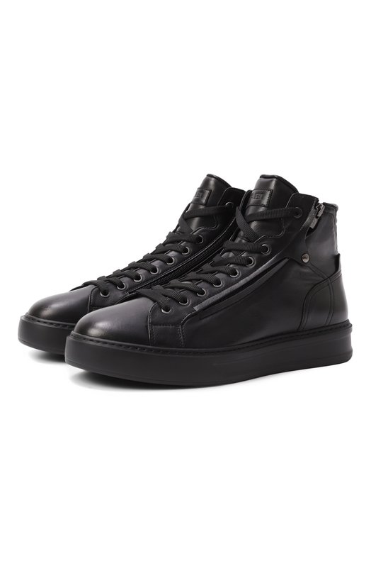 Кожаные кеды Rainier Fabi FU0364/NAPPA BAR0N Чёрный FU0364/NAPPA BAR0N
