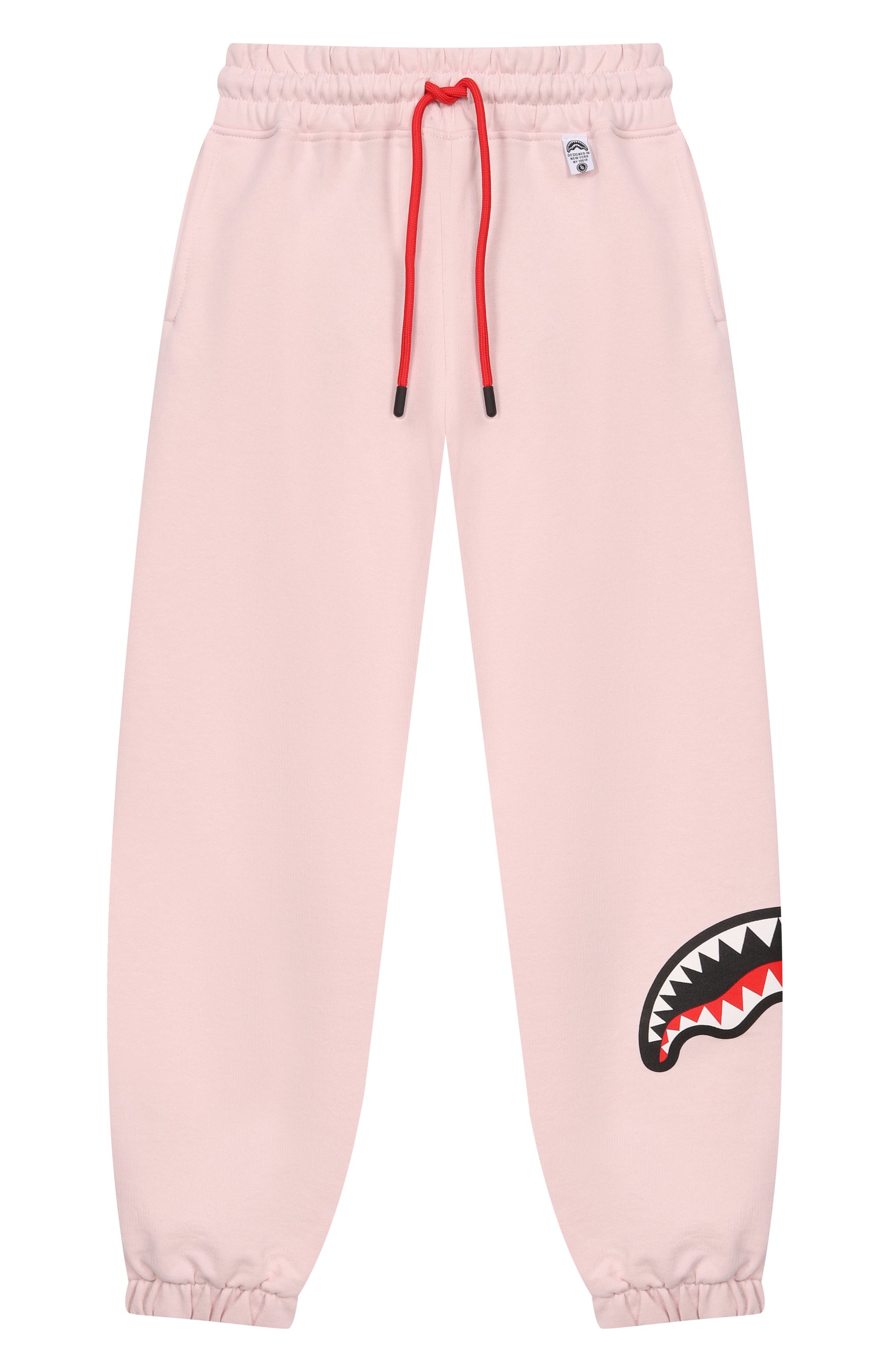 Хлопковые джоггеры SPRAYGROUND светло-розового цвета по цене 13850 руб., арт. SPY1389ELIGHT/SHARK BASIC BAGGY PANTS LIGHT PINK, фото 1 Хлопковые джоггеры SPRAYGROUND, арт. SPY1389ELIGHT/SHARK BASIC BAGGY PANTS LIGHT PINK, фото 1